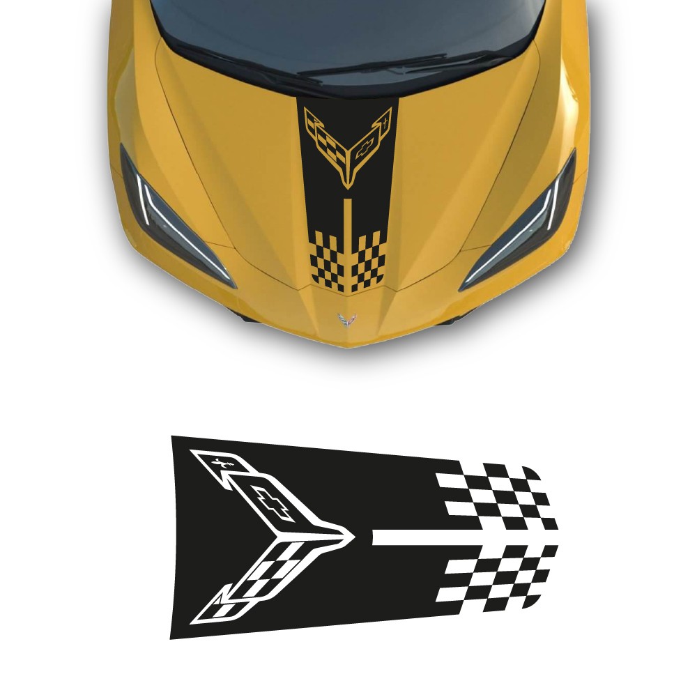 Racing Flag hood decals for...