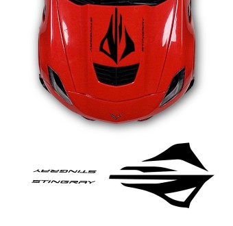 Adesivi per cofano Stingray Blaze Chevrolet Corvette Rosso C7 Z06