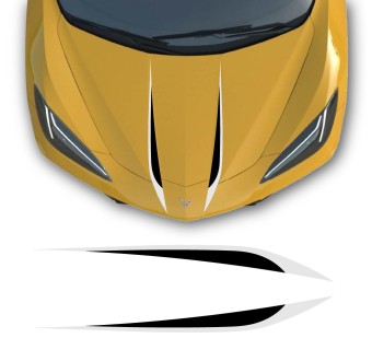 Stinger Fangs front decals for cars Chevrolet Corvette C8 2020