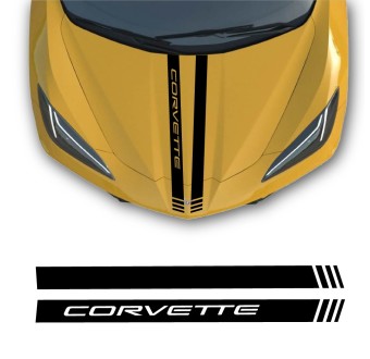 Front Decals Corvette Racing Stripe for cars Chevrolet Corvette C8 2020