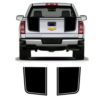 Adesivi Posteriori DualStripe Chevrolet Silverado 2023