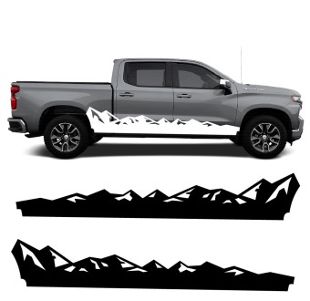 Πλευρικά Αυτοκόλλητα MountainRange Συμβατά με Chevrolet Silverado 2018