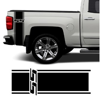 Πλευρικά Αυτοκόλλητα Λωρίδας SS Συμβατά με Chevrolet Silverado 2023