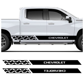 Πλευρικά Αυτοκόλλητα Λωρίδας Chevrolet Συμβατά με Chevrolet Silverado 2023