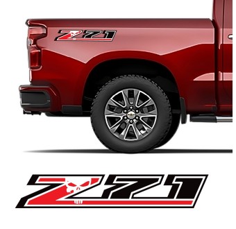 Πλευρικά Αυτοκόλλητα Z71 Skull Συμβατά με Chevrolet Silverado 2023