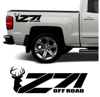 Πλευρικά Αυτοκόλλητα Z71 Off Road Deer Συμβατά με Chevrolet Silverado 2023