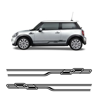 Aufkleber Seitenstreifen JCW Mini Cooper