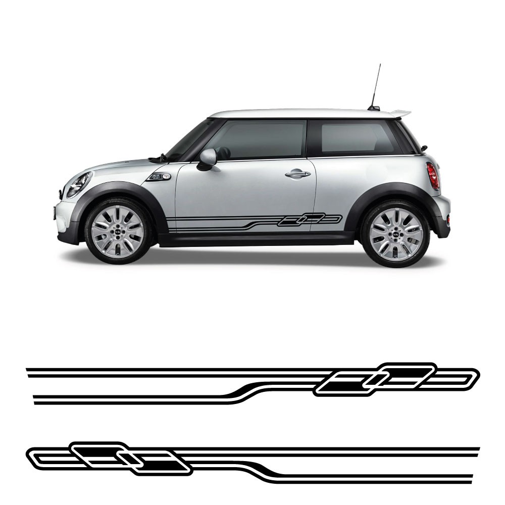 Autocollants pour Voiture Bande Latérale JCW Mini Cooper