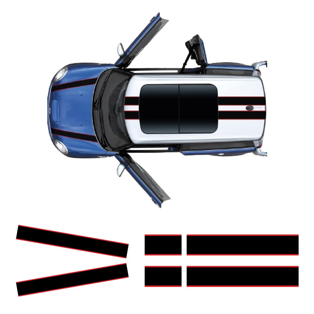 Adesivi Striscia Superiore Sport Mini Cooper S