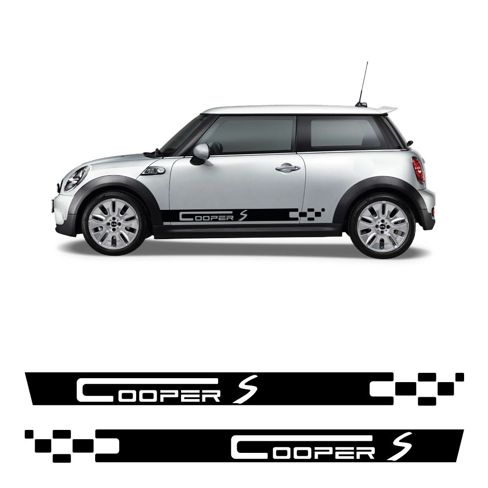 Aufkleber Seitenstreifen Racing Mini Cooper S