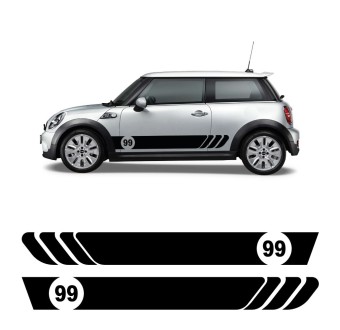 Aufkleber Seitenstreifen 99 Mini Cooper