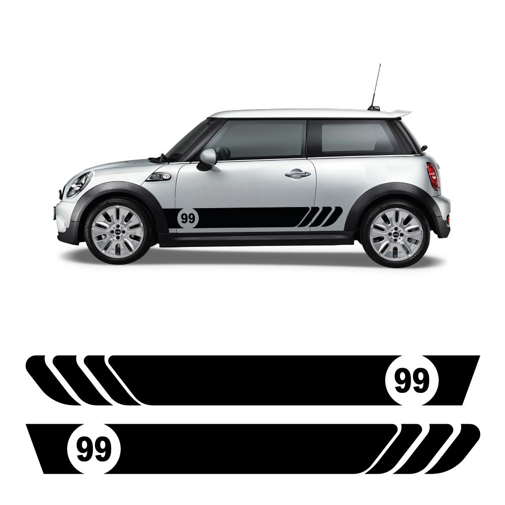 Autocollants pour Voiture Bande Latérale 99 Mini Cooper