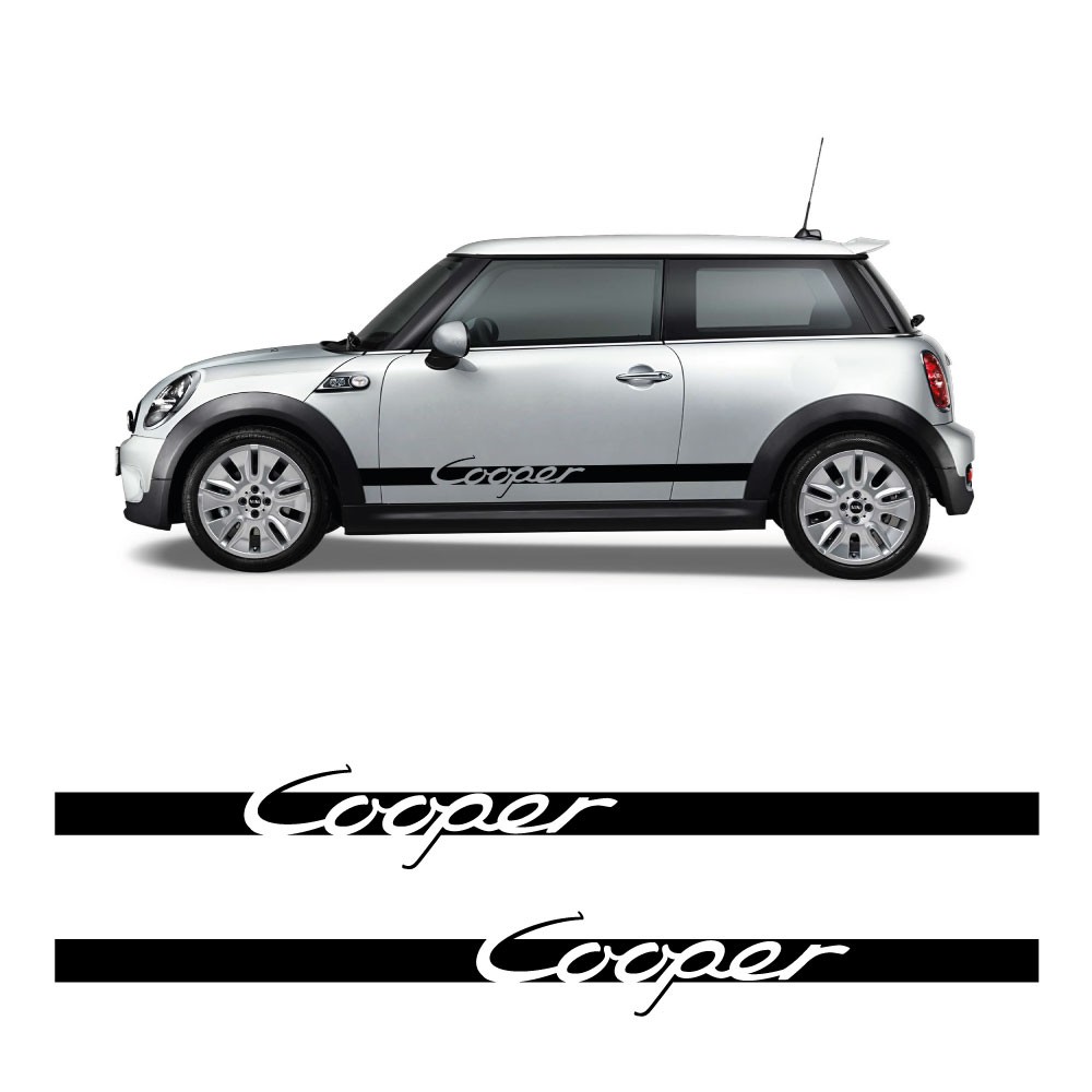 Αυτοκόλλητα για Αυτοκίνητο Πλαϊνή Λωρίδα Cooper Συμβατά με Mini Cooper