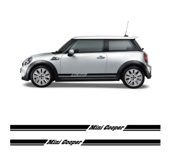 Adesivos Faixa Lateral Esportiva com Mini Cooper