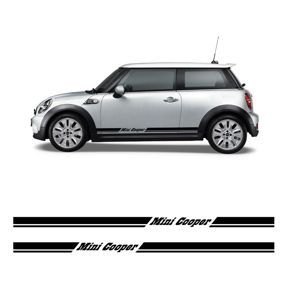 Adesivos Faixa Lateral Esportiva com Mini Cooper