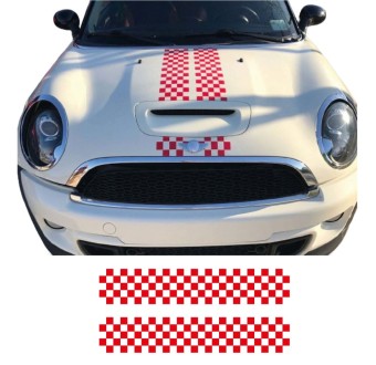 Decals Hood Square Stripe Mini Cooper