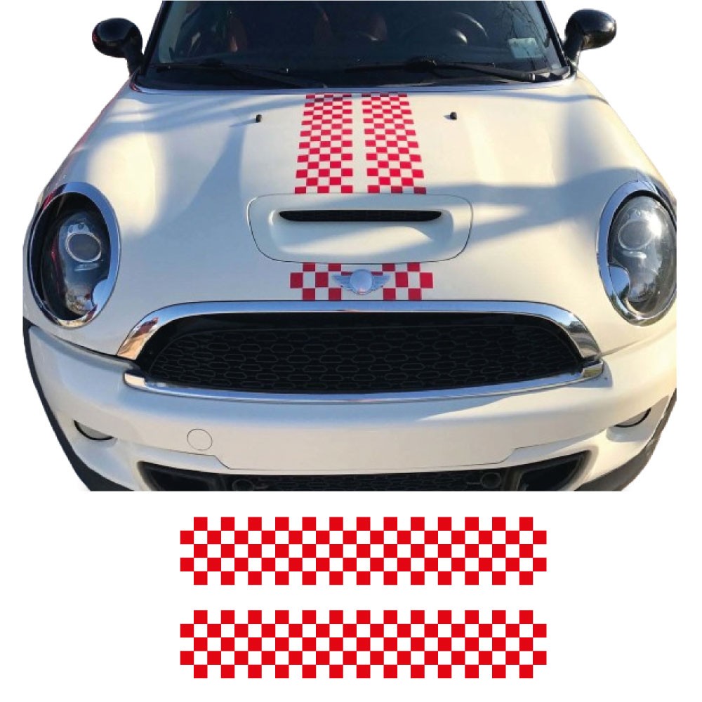 Decals Hood Square Stripe Mini Cooper