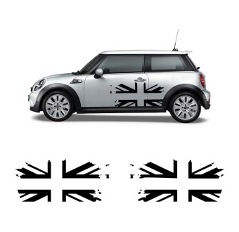 Autocollants pour Voiture Bande Latérale Drapeau Britannique Mini Cooper