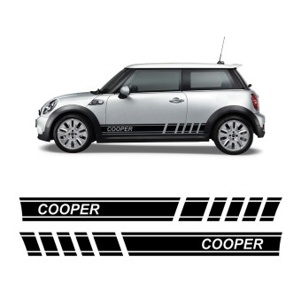 Decals Side Stripe Checker Mini Cooper