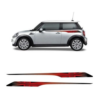 Autocollants pour Voiture Bande Latérale Union Jack Mini Cooper