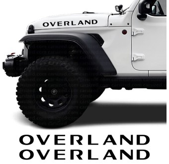 Autocollants latéraux et capot Overland Jeep Wrangler