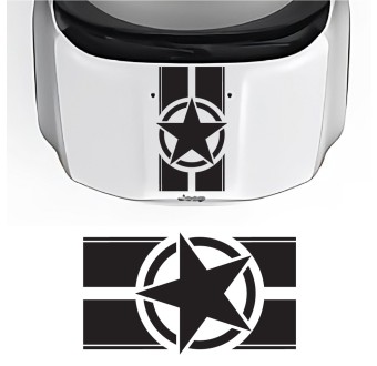 Decals for hood Military Star Jeep Renegade