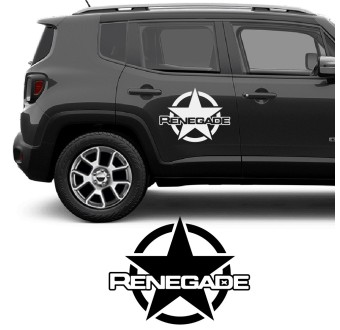 Adesivos estrela lateral Renegade compatível com Jeep Renegade 2021