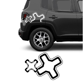 Adesivos laterais X Cross compatível com Jeep Renegade 2021.