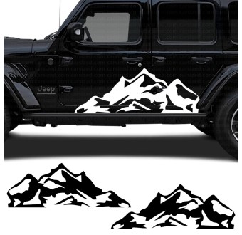 Autocollants latéraux pour voiture Sommets Jeep Wrangler (2018-2024)