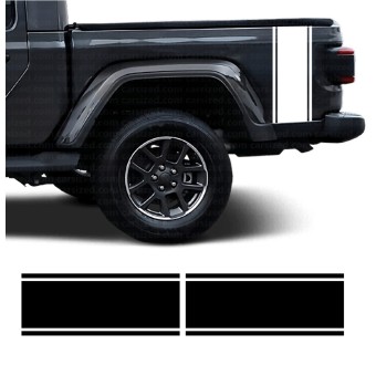 Rear decals vertical stripes Jeep Gladiator