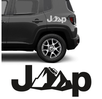 Αυτοκόλλητα αυτοκινήτου πλευρικά Jeep και Βουνά συμβατά με Jeep Renegade