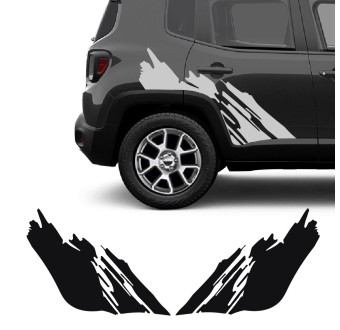 Autocollants pour voiture latéraux Abstrait Jeep Renegade