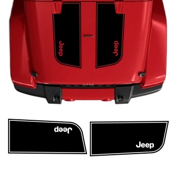 Adesivos para capô faixa Jeep com Jeep Wrangler