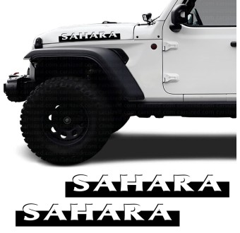 Adesivos de faixa laterais Sahara com Jeep Wrangler