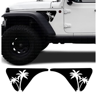 Side decals Palm Trees Jeep Wrangler