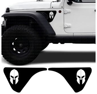 Autocollants pour voiture latéraux Spartiate Jeep Wrangler