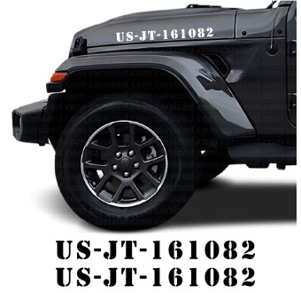 Side decals military style Jeep Gladiator