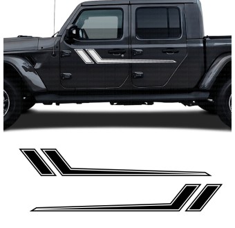 Side decals with stylized lines Jeep Gladiator