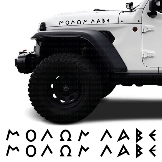 Car decals Molon Labe...