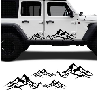 Side decals mountains Jeep Renegade.