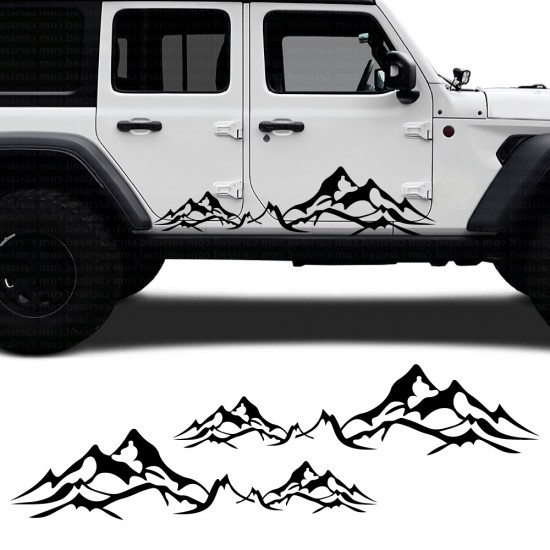 Side car decals mountains...