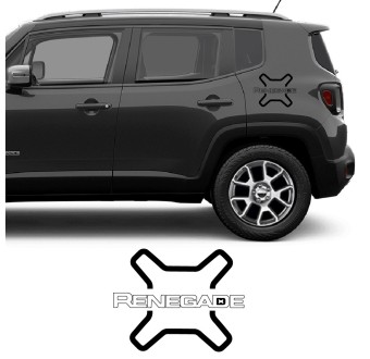 Adesivi laterale Croce Renegade compatibile con Jeep Renegade