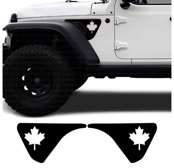 Autocollants pour voiture latéral Feuille d'Érable compatible avec Jeep Wrangler