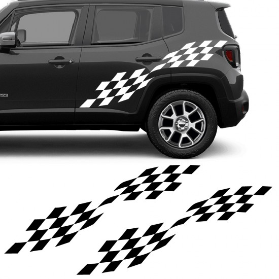 Car decals side Checkered...