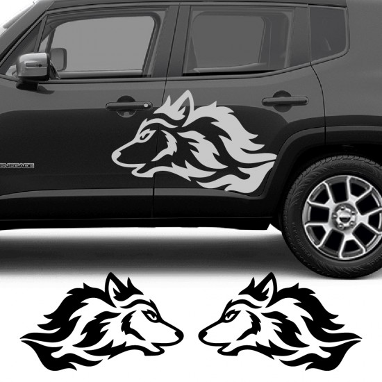 Car decals Side Wild Wolf...