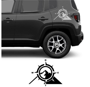 Adesivi Laterale Bussola Avventura compatibile con Jeep Renegade