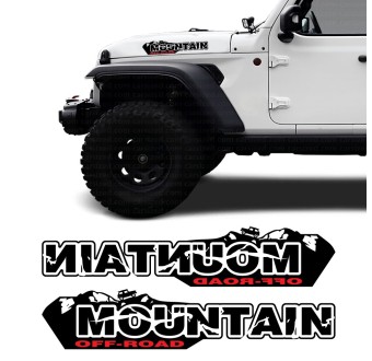 Autosticker seitlich Gipfel Off-Road Jeep Wrangler