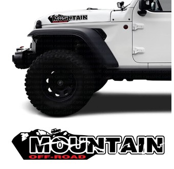 Adesivi Mountain Adventure Off-Road compatibile con Jeep Wrangler