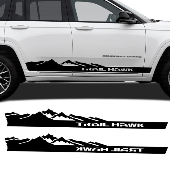 Side stripe car decals with...