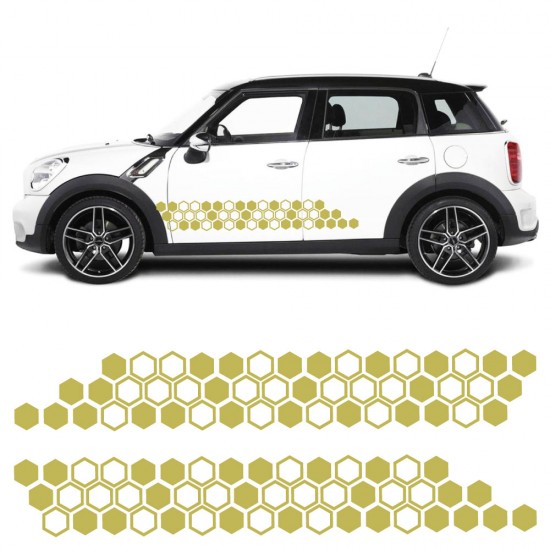 Car decals honeycomb-style...